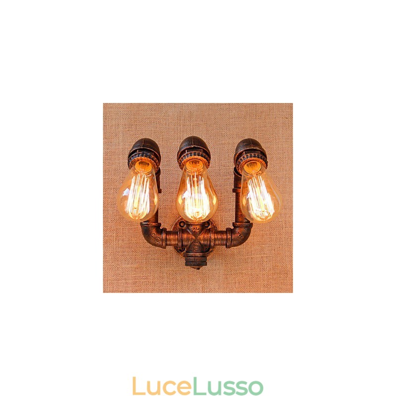 Pittura rustica in stile country per applique da parete con luce ambientale