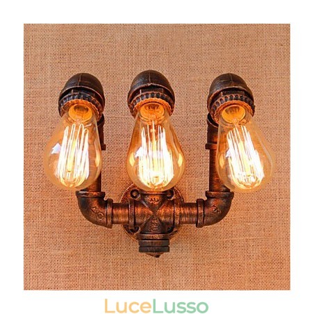 Pittura rustica in stile country per applique da parete con luce ambientale Pittura rustica in stile country per applique da parete con luce ambientale