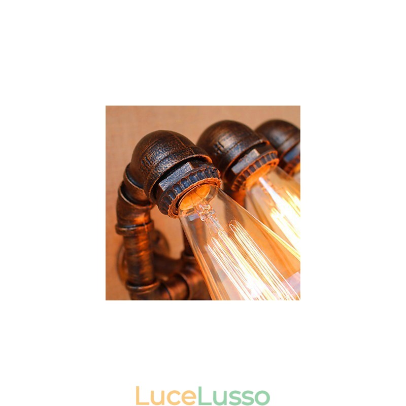 Pittura rustica in stile country per applique da parete con luce ambientale