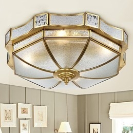 Lampada da soffitto moderna e contemporanea in rame con design decorativo
