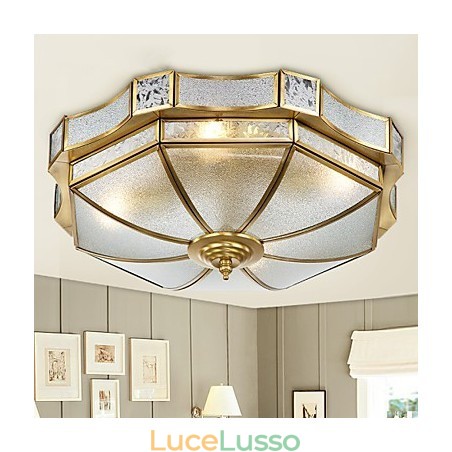 Lampada da soffitto moderna e contemporanea in rame con design decorativo Lampada da soffitto moderna e contemporanea in rame con design decorativo