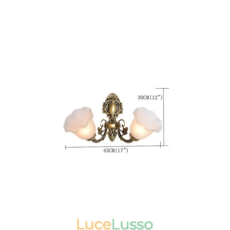 Caratteristica della pittura country per applique da parete in stile mini con luce verso l'alto