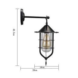 Lampada da parete in stile europeo, lampada da balcone, corridoio, esterno, retrò, industriale, vento, bar, cortile, scale, camera da letto, parete