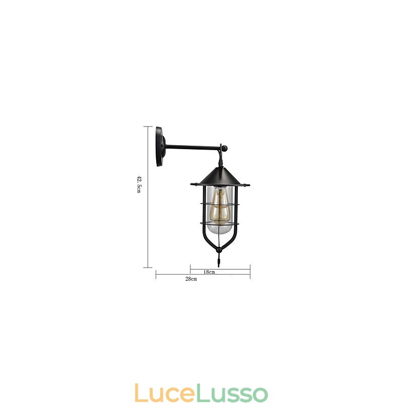 Lampada da parete in stile europeo, lampada da balcone, corridoio, esterno, retrò, industriale, vento, bar, cortile, scale, camera da letto, parete