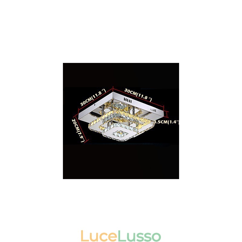 Lampade da soffitto in cristallo a filo, trasparenti o ambrate K9 per interni CE