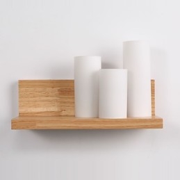 Applique in legno 3 luci Country