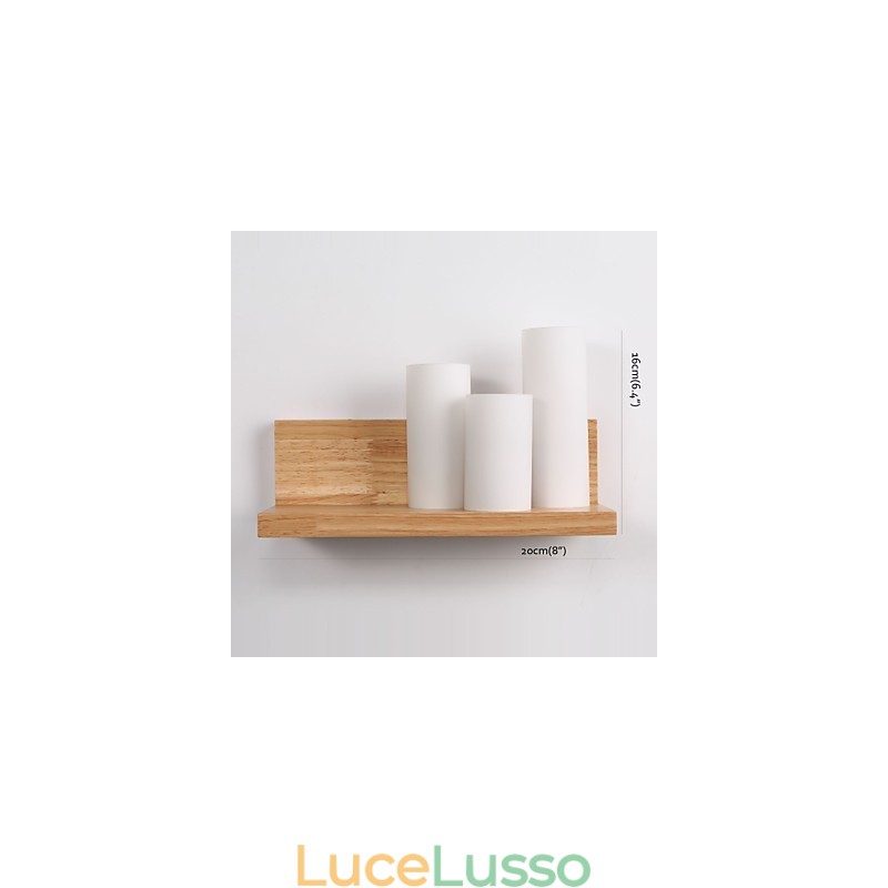 Applique in legno 3 luci Country