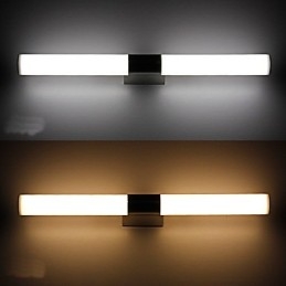 Lampada da specchio di alta qualità Luci da bagno 85 265V Luci da parete in acciaio inossidabile e acrilico Illuminazione per il trucco