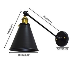 Lampada da parete singola in ferro Buzz Paint Lampada da parete con spada laser nera stupida