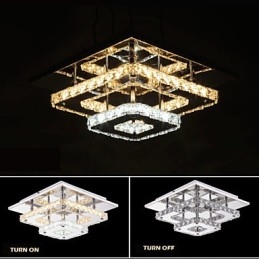 Lampade da soffitto in cristallo a filo, trasparenti o ambrate K9 per interni CE