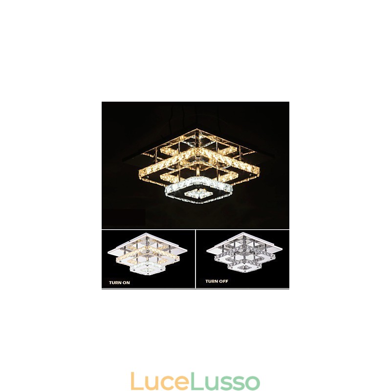 Lampade da soffitto in cristallo a filo, trasparenti o ambrate K9 per interni CE