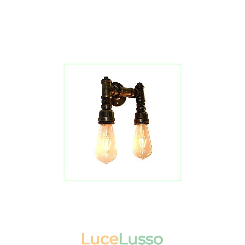 Applique da parete rustica in ottone antico tradizionale classico per luce ambientale
