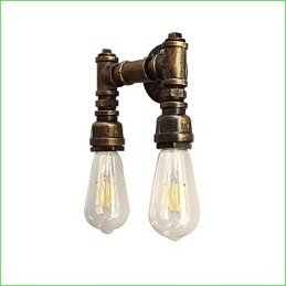 Applique da parete rustica in ottone antico tradizionale classico per luce ambientale
