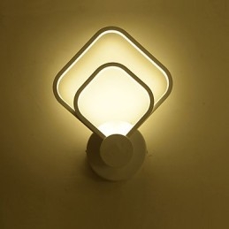 Funzione di pittura moderna contemporanea integrata per applique da parete con luce ambientale