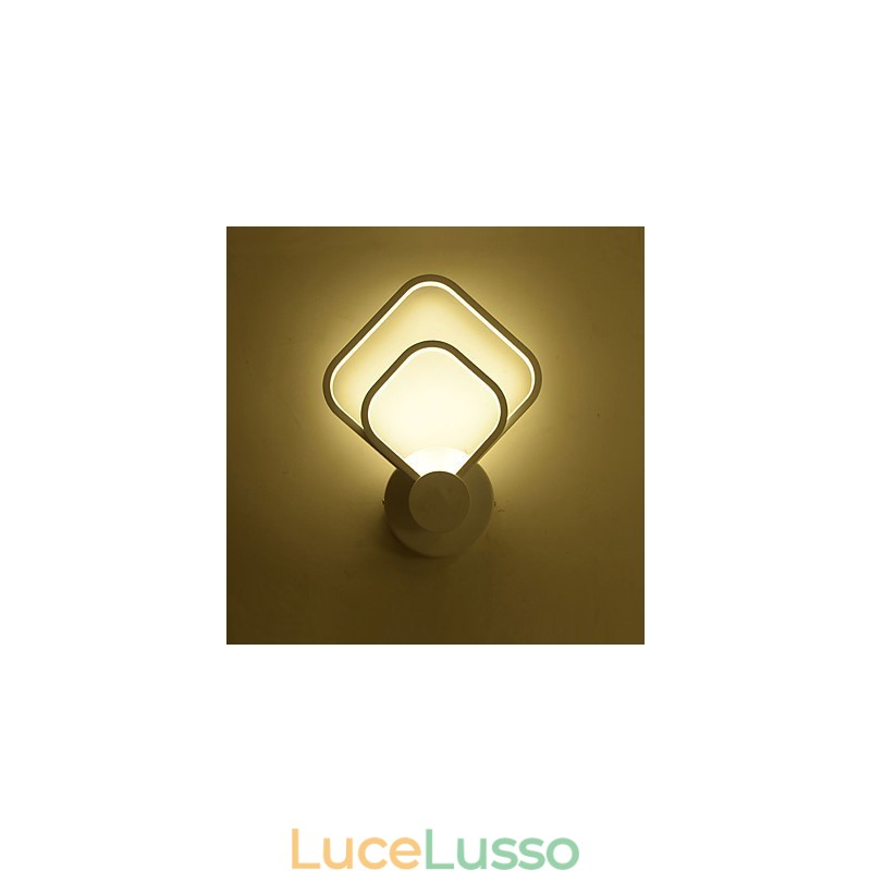 Funzione di pittura moderna contemporanea integrata per applique da parete con luce ambientale