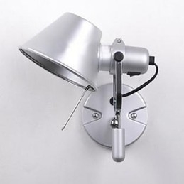 Applique da parete moderna contemporanea in argento con funzione di protezione degli occhi, luce ambientale, applique da parete