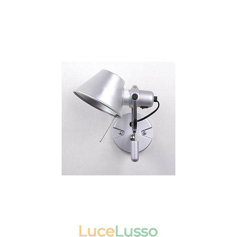 Applique da parete moderna contemporanea in argento con funzione di protezione degli occhi, luce ambientale, applique da parete