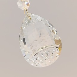 Applique da parete moderna e contemporanea con funzione elettroplaccata per luce ambientale in cristallo