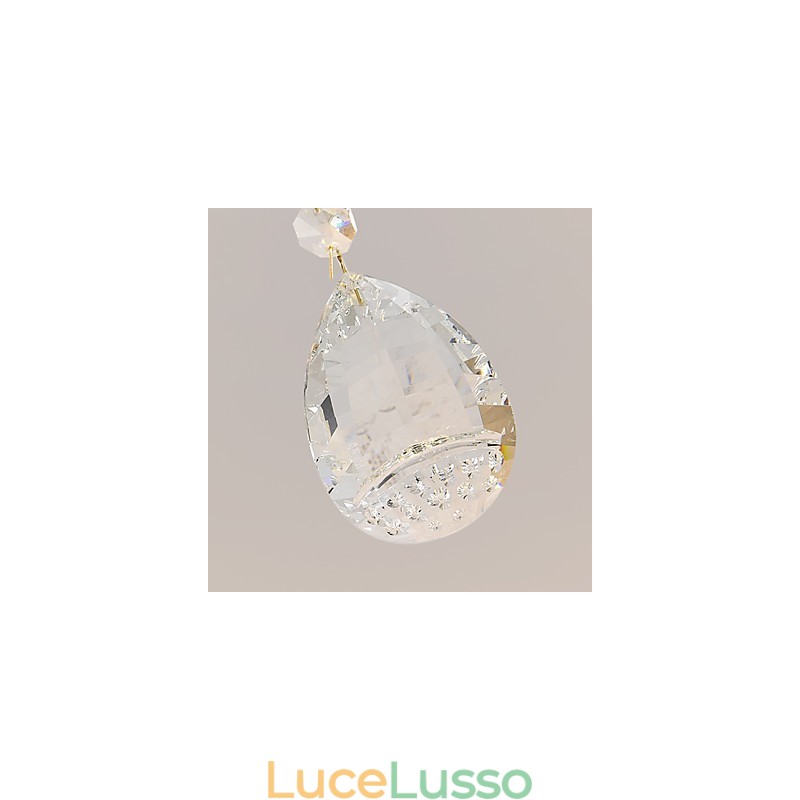 Applique da parete moderna e contemporanea con funzione elettroplaccata per luce ambientale in cristallo