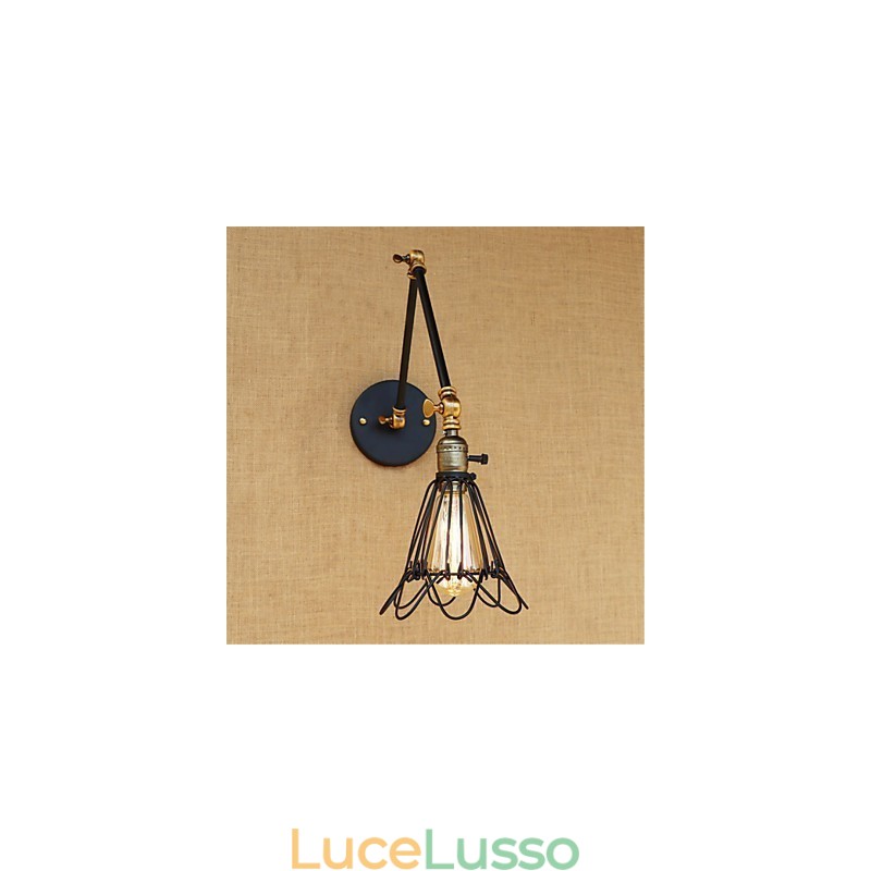 Dipinto rustico retrò in stile rustico per mini braccio oscillante con luce ambientale