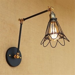 Dipinto rustico retrò in stile rustico per mini braccio oscillante con luce ambientale