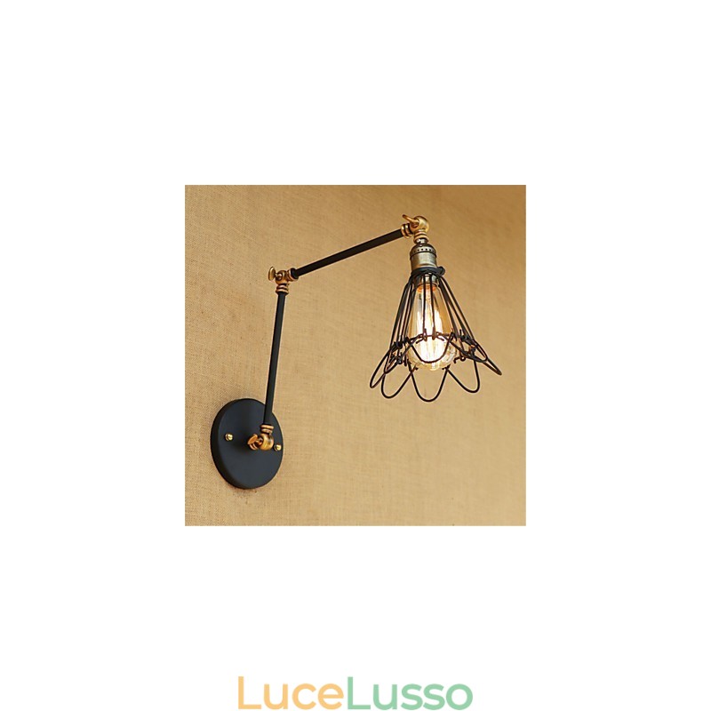 Dipinto rustico retrò in stile rustico per mini braccio oscillante con luce ambientale