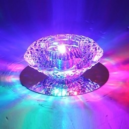 Lampada da soffitto moderna a risparmio energetico da 3 W, con luce verso il basso, in cristallo