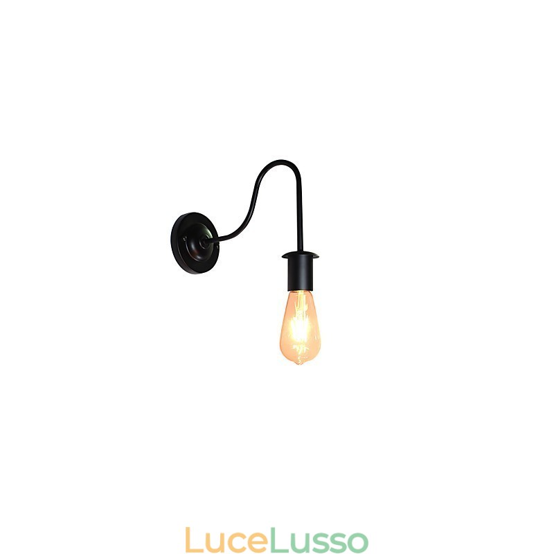 Applique da parete Lampada da parete in ferro Lampada da parete con spada laser nera stupida