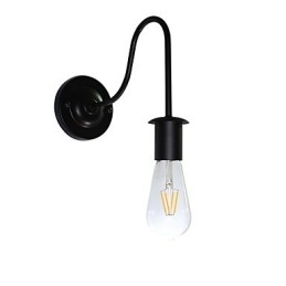 Applique da parete Lampada da parete in ferro Lampada da parete con spada laser nera stupida