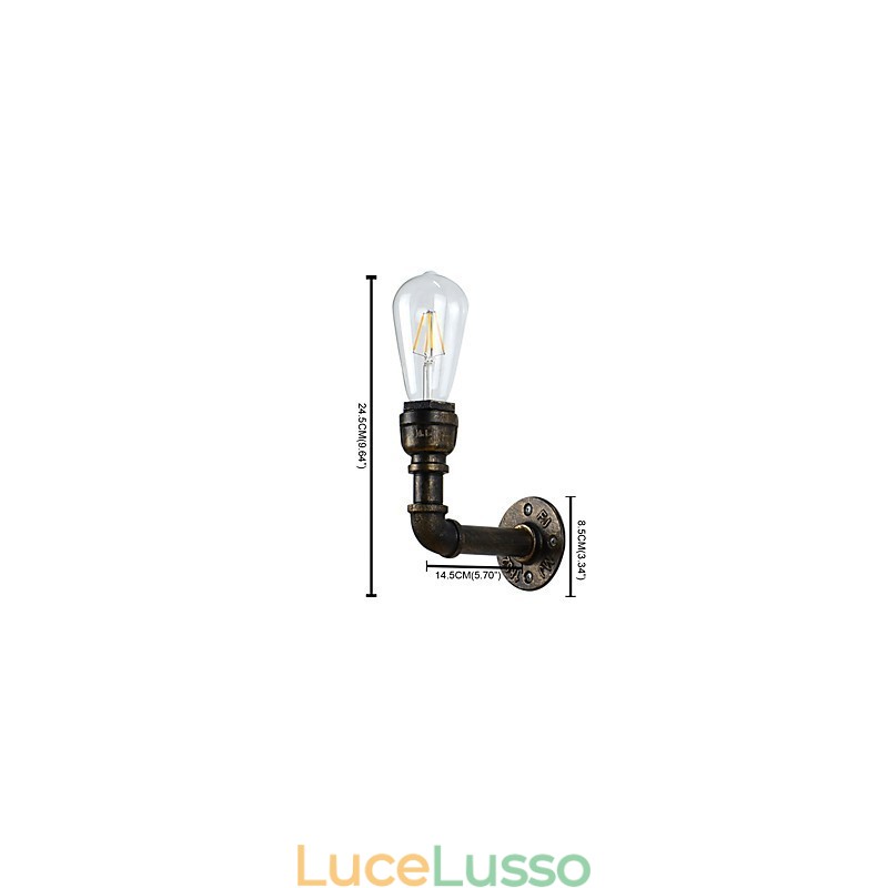 Rustic Lodge Tradizionale Classico Ottone Antico Caratteristica per Luci da Parete Luce Ambientale Applique