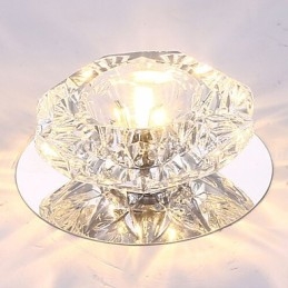 Lampada da soffitto moderna a risparmio energetico da 3 W, con luce verso il basso, in cristallo