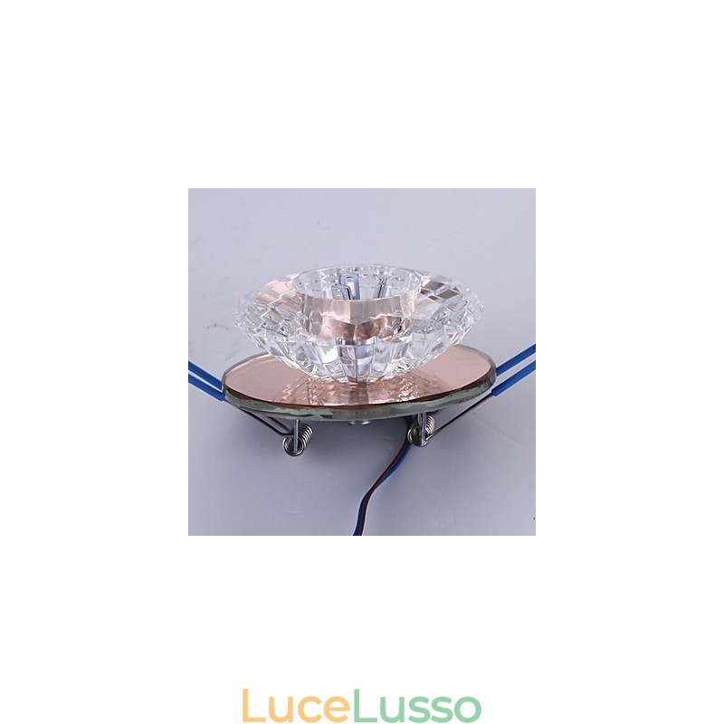 Lampada da soffitto moderna a risparmio energetico da 3 W, con luce verso il basso, in cristallo