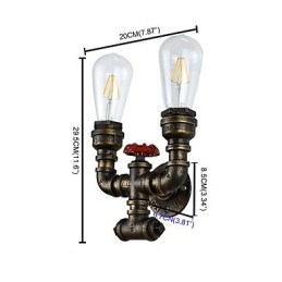 Rustic Lodge Tradizionale Classico Ottone Antico Caratteristica per Luci da Parete Luce Ambientale Applique