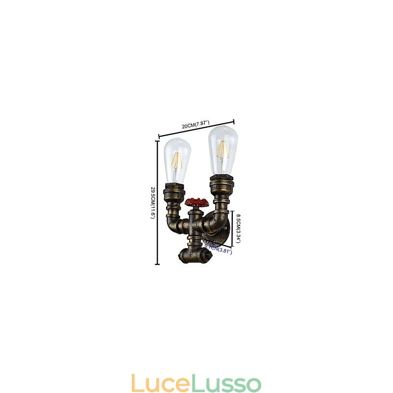 Rustic Lodge Tradizionale Classico Ottone Antico Caratteristica per Luci da Parete Luce Ambientale Applique