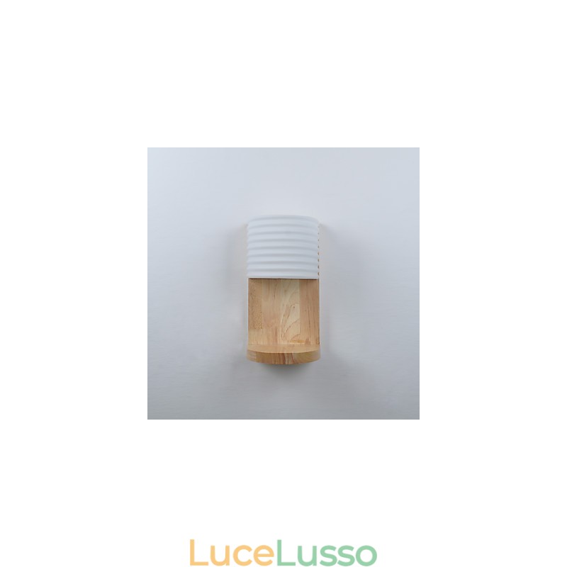 Lampada da parete semplice Lampada da comodino con paralume in vetro e legno massello per camera da letto Cassettiera Soggiorno Cameretta per bambini Dormitorio universitario Tavolino da caffè Libreria