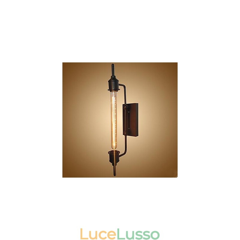 Lampada da parete vintage industriale in ferro battuto per abbigliamento, bar, caffetteria, Edison Flute