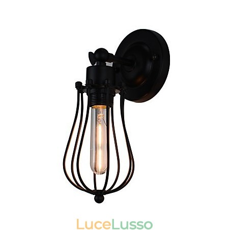 Lampada da parete in acciaio verniciato, decorazione da caffè americano nero opaco, lampada da parete retrò, lampada a spada laser sulla parete Lampada da parete in acciaio verniciato, decorazione da caffè americano nero opaco, lampada da parete retrò, lampada a spada laser sulla parete