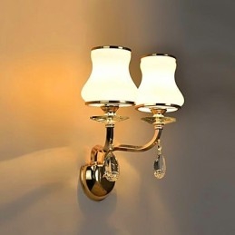 Moderna caratteristica contemporanea galvanizzata per luci da parete in stile mini in cristallo con protezione per gli occhi