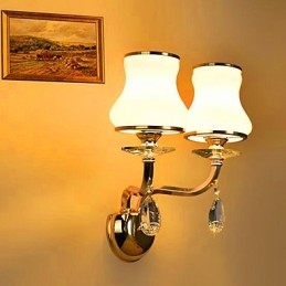 Moderna caratteristica contemporanea galvanizzata per luci da parete in stile mini in cristallo con protezione per gli occhi
