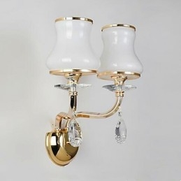 Moderna caratteristica contemporanea galvanizzata per luci da parete in stile mini in cristallo con protezione per gli occhi