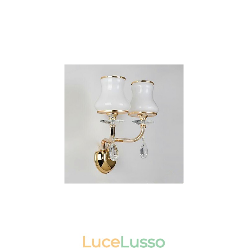 Moderna caratteristica contemporanea galvanizzata per luci da parete in stile mini in cristallo con protezione per gli occhi