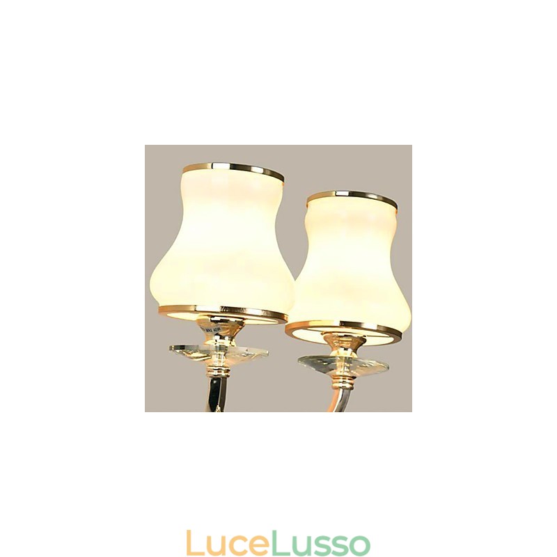 Moderna caratteristica contemporanea galvanizzata per luci da parete in stile mini in cristallo con protezione per gli occhi