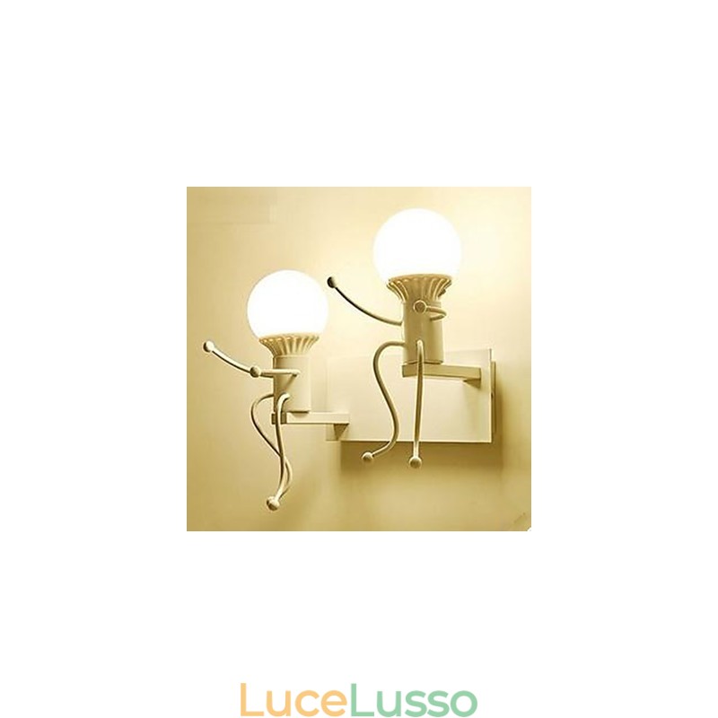 Lampada da parete in ferro battuto stile country americano Lampada da parete creativa per comodino da camera da letto Lampada da parete calda per corridoio da cattivo