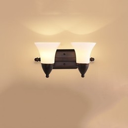 Finitura rustica in ossido nero per protezione degli occhi Applique da parete con luce ambientale