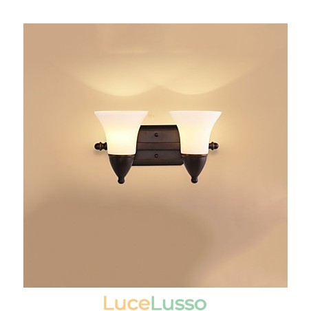 Finitura rustica in ossido nero per protezione degli occhi Applique da parete con luce ambientale Finitura rustica in ossido nero per protezione degli occhi Applique da parete con luce ambientale