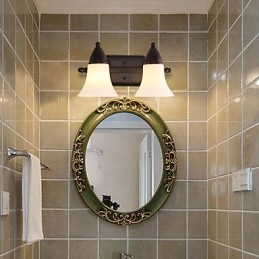 Finitura rustica in ossido nero per protezione degli occhi Applique da parete con luce ambientale