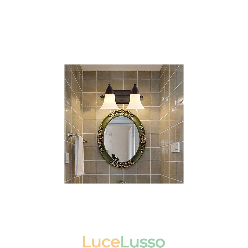 Finitura rustica in ossido nero per protezione degli occhi Applique da parete con luce ambientale