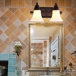 Finitura rustica in ossido nero per protezione degli occhi Applique da parete con luce ambientale
