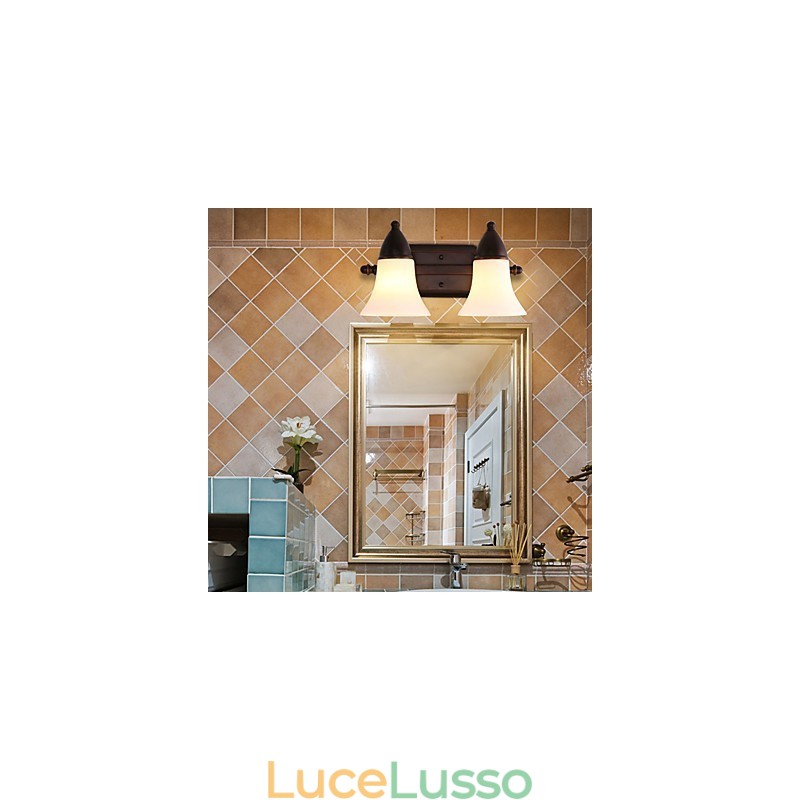 Finitura rustica in ossido nero per protezione degli occhi Applique da parete con luce ambientale