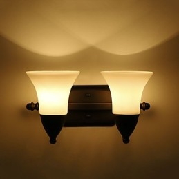 Finitura rustica in ossido nero per protezione degli occhi Applique da parete con luce ambientale